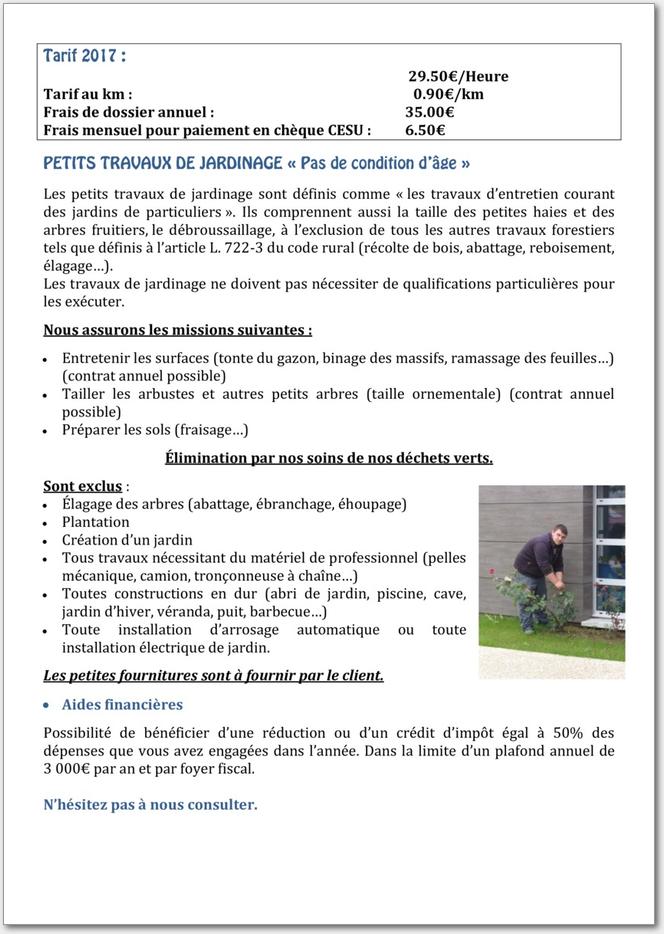 Petits travaux de jardinage